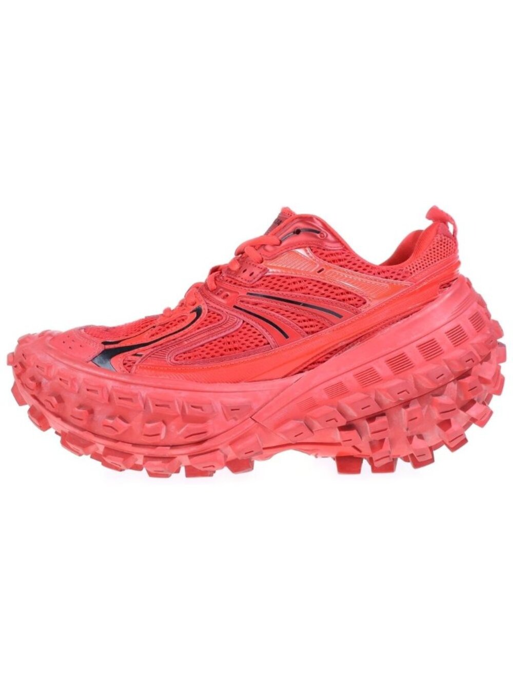 Balenciaga Defender Bouncer Sneakers Chunky Sole Low-Top Sneakers Red